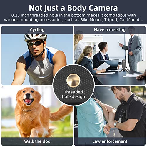 SPIKECAM Small WiFi Body Cam - 1080P Audio/Video