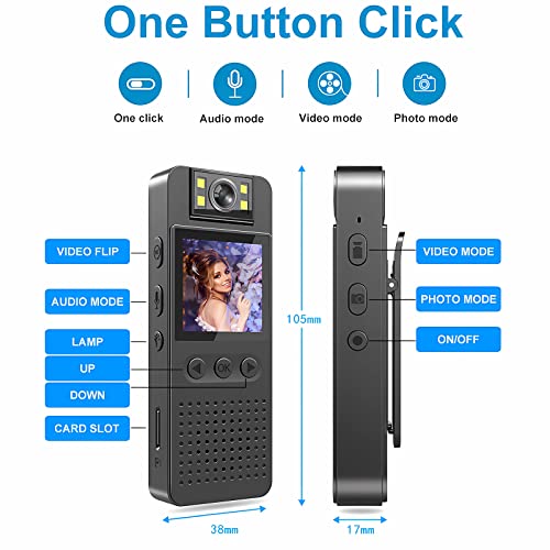 1080P HD WiFi Body Mounted Camera