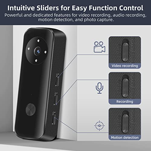 SPIKECAM Small WiFi Body Cam - 1080P Audio/Video