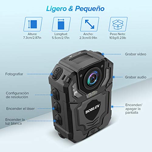 BOBLOV T5 1440P Body Camera with Sound