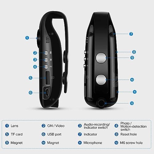 BOBLOV 007 64GB HD Mini Body Cameras