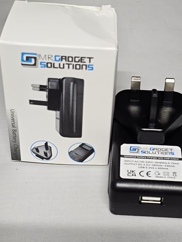 Universal Phone/Camera Battery Charger with USB Port