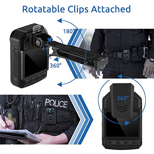 BOBLOV KJ21 Wearable Body Camera, 1296P, 128GB