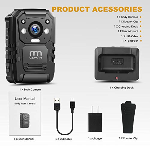 CammPro I826 Police Body Camera - 1296P HD