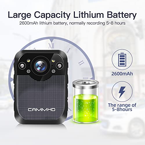 1280P HD Body Cam with Night Vision, 512G Support