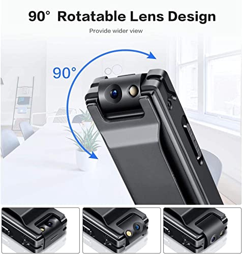 1080P Wearable Body Cam with Clip - Mini Body Cameras with Audio and Video Recording