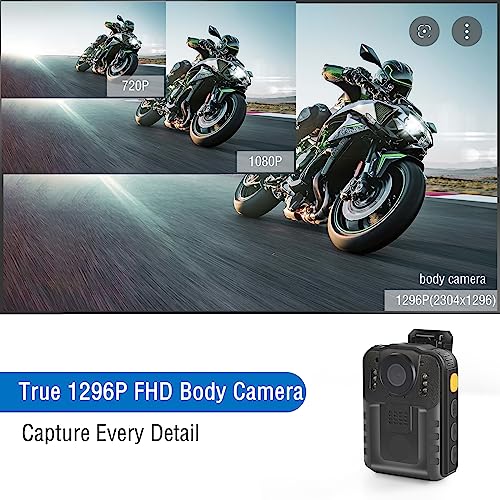 1296P HD Body Camera, Night Vision, Extended Memory