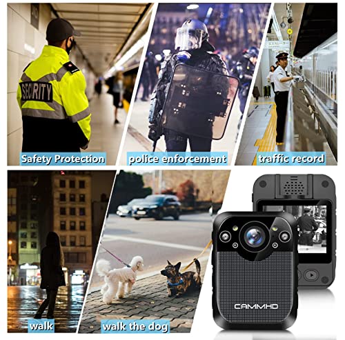1280P HD Body Cam with Night Vision, 512G Support