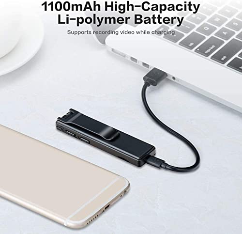 1080P Wearable Body Cam with Clip - Mini Body Cameras with Audio and Video Recording