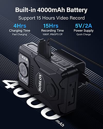 BOBLOV M7 128GB 180° Rotate Body Cam