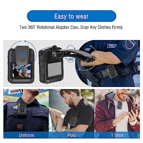 1296P HD Body Camera, Night Vision, Extended Memory