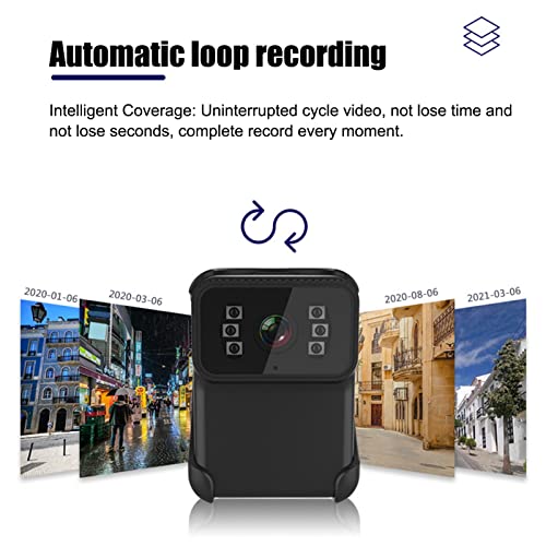 Mini HD WiFi Body Camera, Waterproof Clip-On Cam