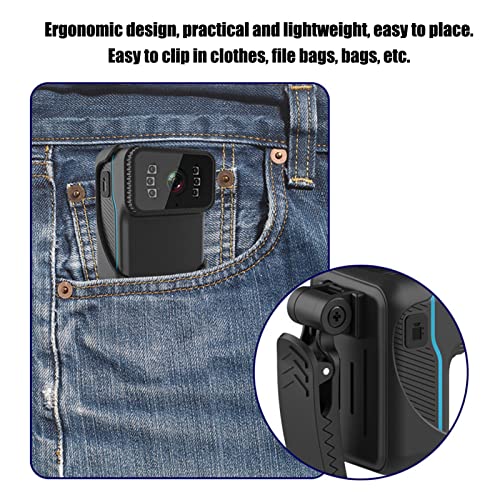 Mini HD WiFi Body Camera, Waterproof Clip-On Cam