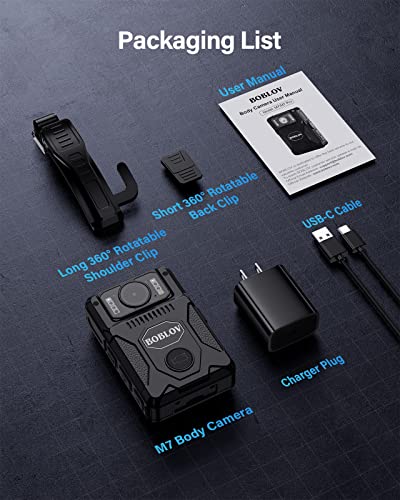BOBLOV M7 128GB 180° Rotate Body Cam