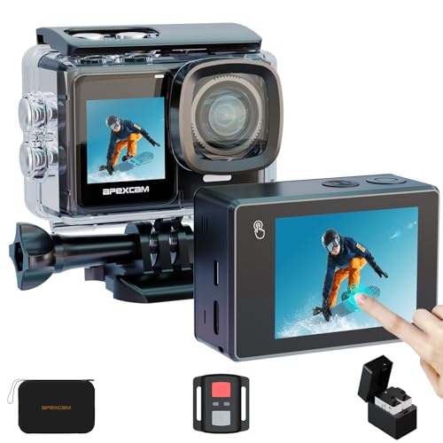 Apexcam 4K Dual Touch Screen Action Camera