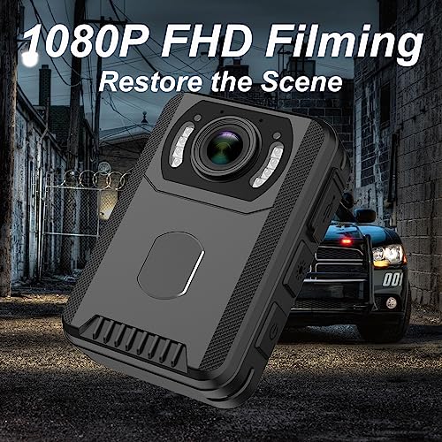 1080P Body Mounted Camera, 64GB, Night Vision, Law Enforcement