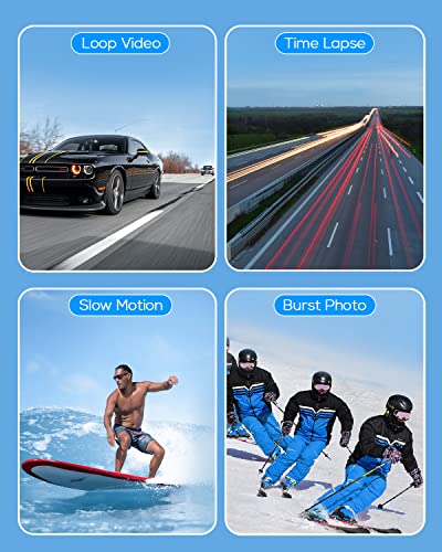 WOLFANG 4K Action Camera with Mic and Remote