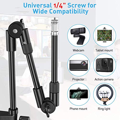 Flexible Webcam Stand with Phone Holder, 25 Inch