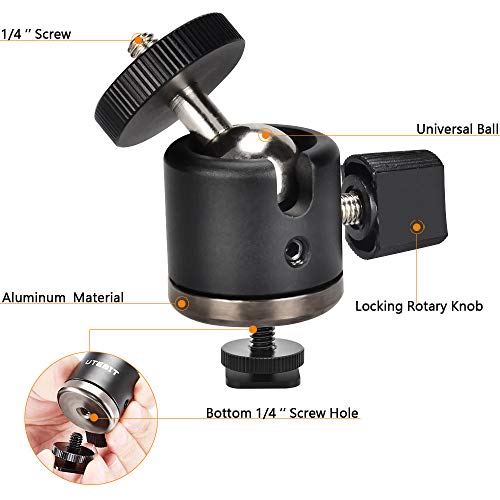 UTEBIT Mini Ball Head for DSLR Cameras, Monitor