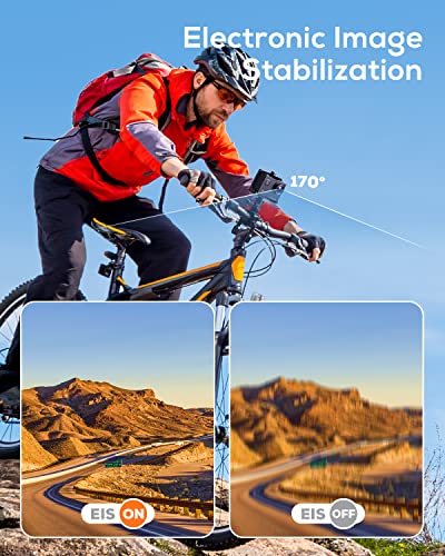 WOLFANG 4K Action Camera with Mic and Remote