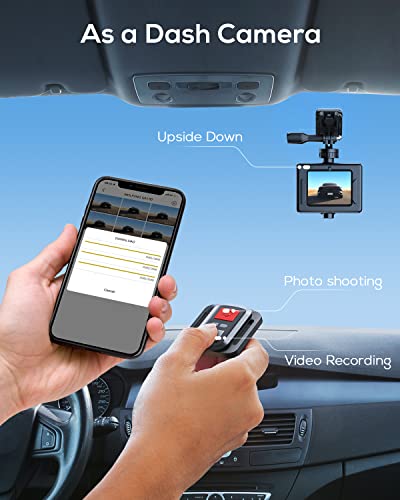 WOLFANG 4K Action Camera with Mic and Remote