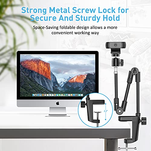 Flexible Webcam Stand with Phone Holder, 25 Inch