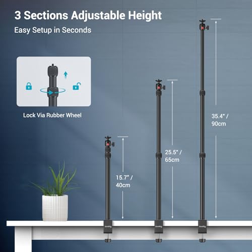 SMALLRIG Camera Desk Mount with Adjustable Tablet Clamp