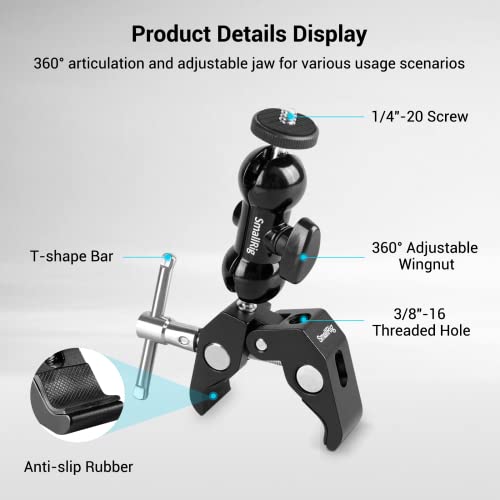 SMALLRIG Cool Ballhead Super Clamp Mount
