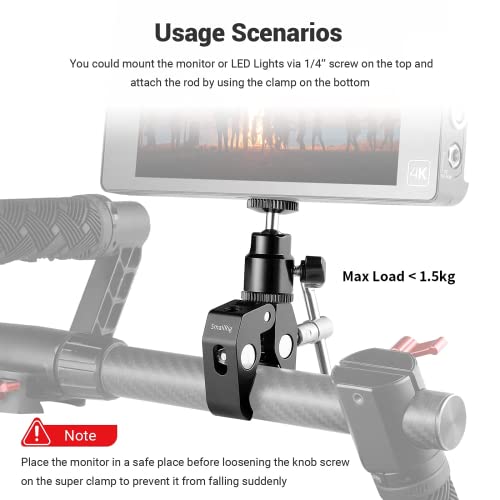 SMALLRIG Super Clamp with Mini Ball Head - 1124