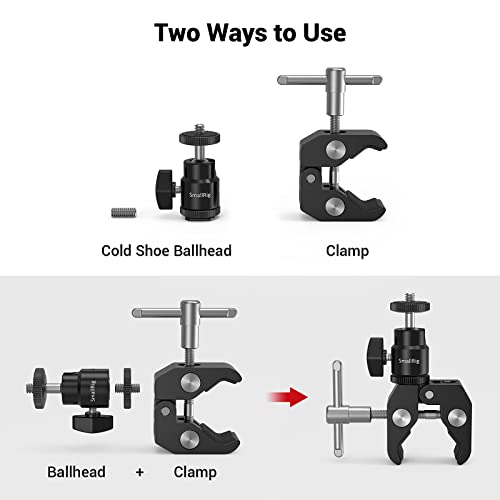SMALLRIG Super Clamp with Mini Ball Head - 1124