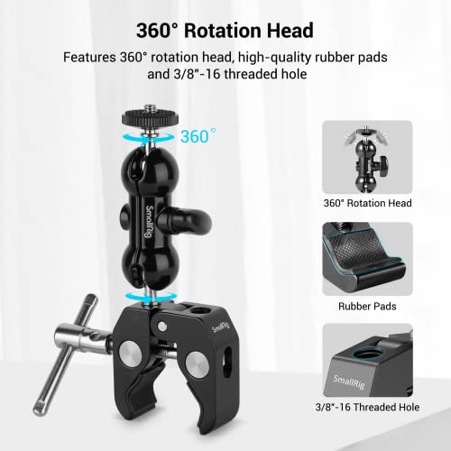 SMALLRIG Cool Ballhead Super Clamp Mount