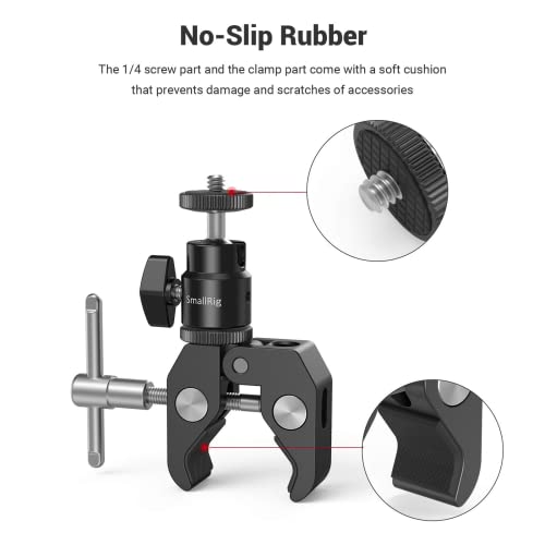 SMALLRIG Super Clamp with Mini Ball Head - 1124