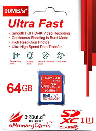 64GB Ultra Fast Memory Card Canon EOS 2000D, 4000D