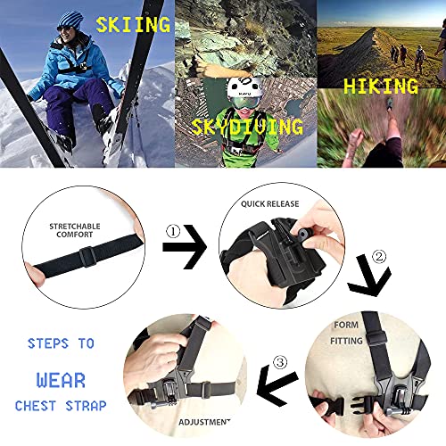 TEKCAM Chest Mount Strap for Action Cameras
