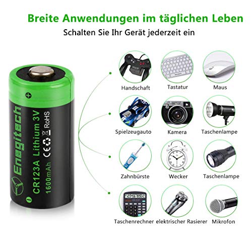 CR123A 3V Lithium Battery - 6 Pack