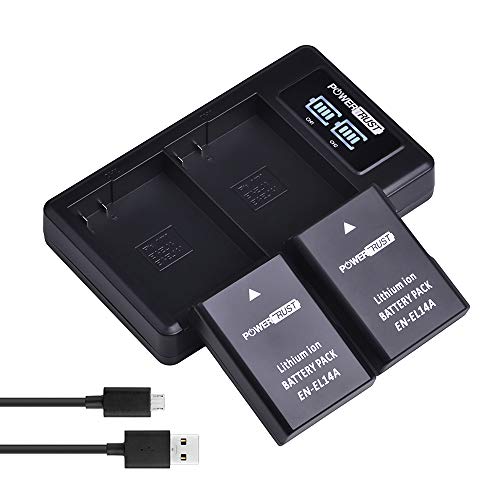 PowerTrust EN-EL14 Battery & Charger for Nikon DSLR