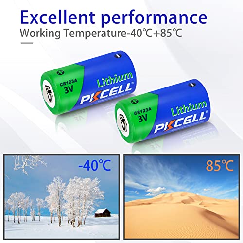CR123A Lithium Battery - 2 Packs, 1500mAh