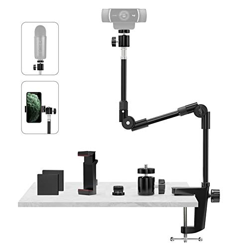 Flexible Webcam Stand with Phone Holder and 5/8" Screw