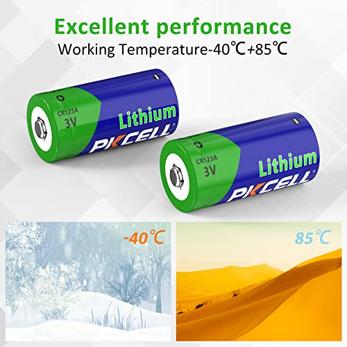PKCELL CR123A Lithium Battery – 4 Packs