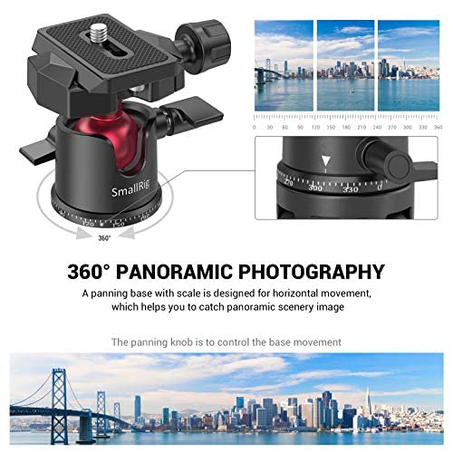 360° Panoramic Mini Ball Head with Arca-Type QR Plate
