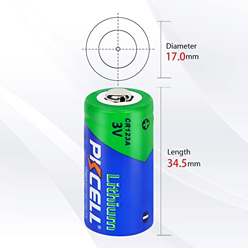 CR123A Lithium Battery - 2 Packs, 1500mAh