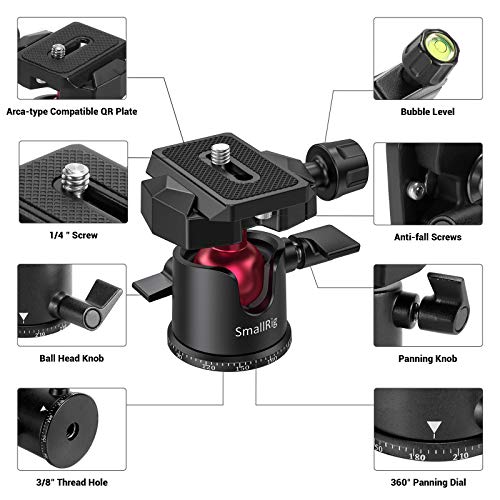 360° Panoramic Mini Ball Head with Arca-Type QR Plate