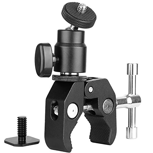 ChromLives Camera Clamp Mount with Ball Head