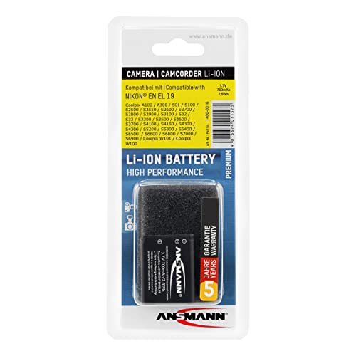 ANSMANN Li-Ion Camera Battery for Nikon Coolpix - 5YR