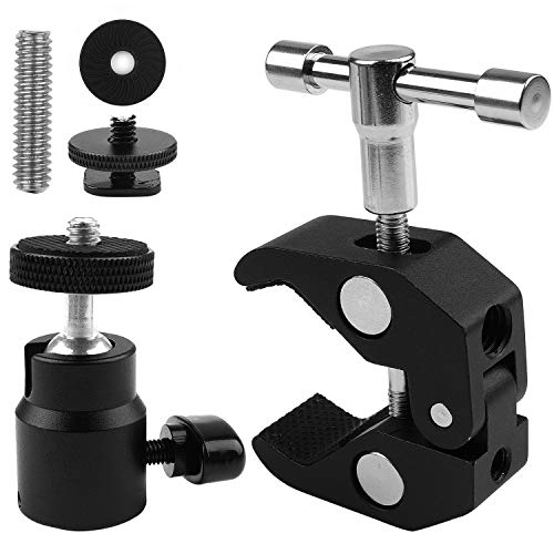 ChromLives Camera Clamp Mount with Ball Head