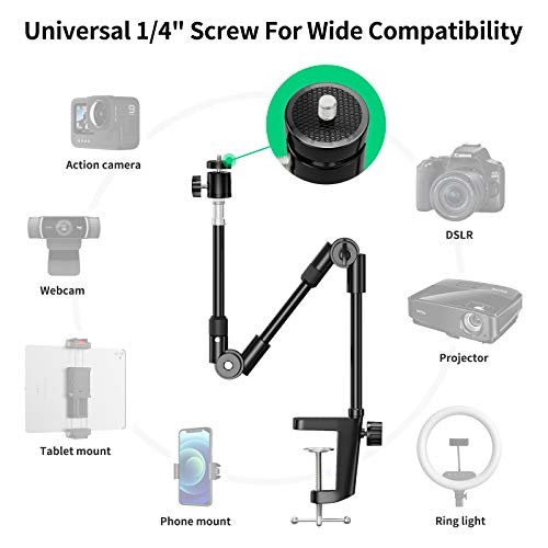 Flexible Webcam Stand with Phone Holder and 5/8" Screw