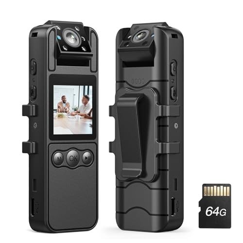 BOBLOV A26 Mini Body Camera with Tripod