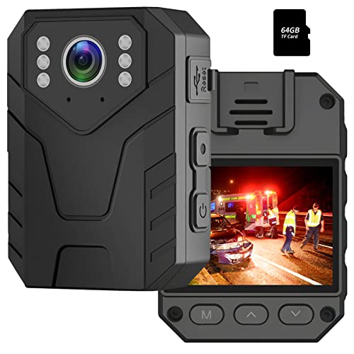 SRIKEKL 1080P FHD Body Camera with Infrared Night Vision