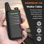 BAOFENG T20D Mini Portable Two Way Radios Long-Range Walkie Talkie Set (6 Pack) with Six Way Charger for Outdoor Adventures and Emergency Communication