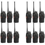 12 Pack Baofeng Bf-888S Walkie Talkies for Adults Long Range Handheld Two-Way Radios Rechargeable with Earpiece Mic,16 Channel Walky Talky with Flashlight for Team, School, Hunting, Skiing